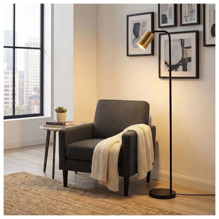 Lampadaire D BY M.RED Black Vintage - Métal - Style industriel - Design rétro Lampadaire D BY M.RED Black Vintage - Métal - Style industriel - Design rétro