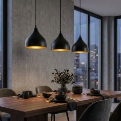 Suspension lustre D BY M.RED Black - Métal - Style contemporain - Raffiné