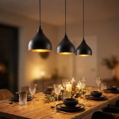 Suspension lustre D BY M.RED Black - Métal - Style contemporain - Raf