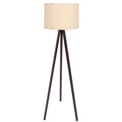 Lampadaire D BY M.RED Cream Walnut - MDF - Abat-jour polypropylène -
