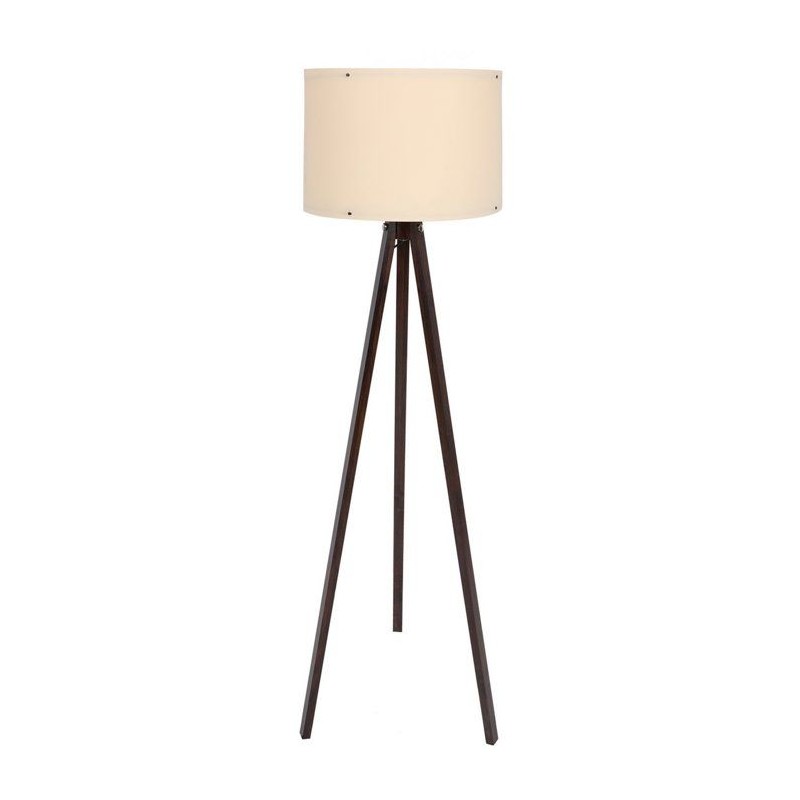 Lampadaire D BY M.RED Cream Walnut - MDF - Abat-jour polypropylène -