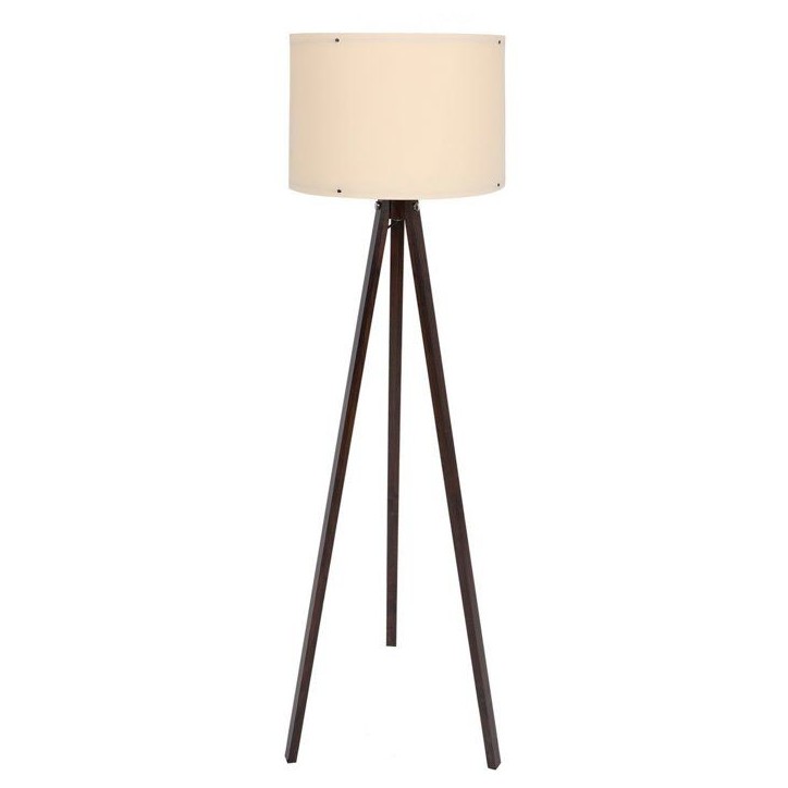 Lampadaire D BY M.RED Cream Walnut - MDF - Abat-jour polypropylène - Style contemporain