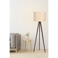 Lampadaire D BY M.RED Cream Walnut - MDF - Abat-jour polypropylène - Style contemporain