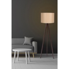 Lampadaire D BY M.RED Cream Walnut - MDF - Abat-jour polypropylène -