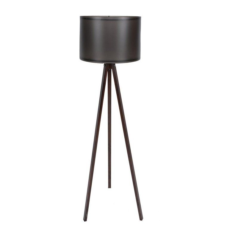 Lampadaire D BY M.RED Black Walnut - MDF - Abat-jour polypropylène -
