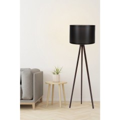 Lampadaire D BY M.RED Black Walnut - MDF - Abat-jour polypropylène - Style nordique