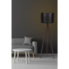 Lampadaire D BY M.RED Black Walnut - MDF - Abat-jour polypropylène -