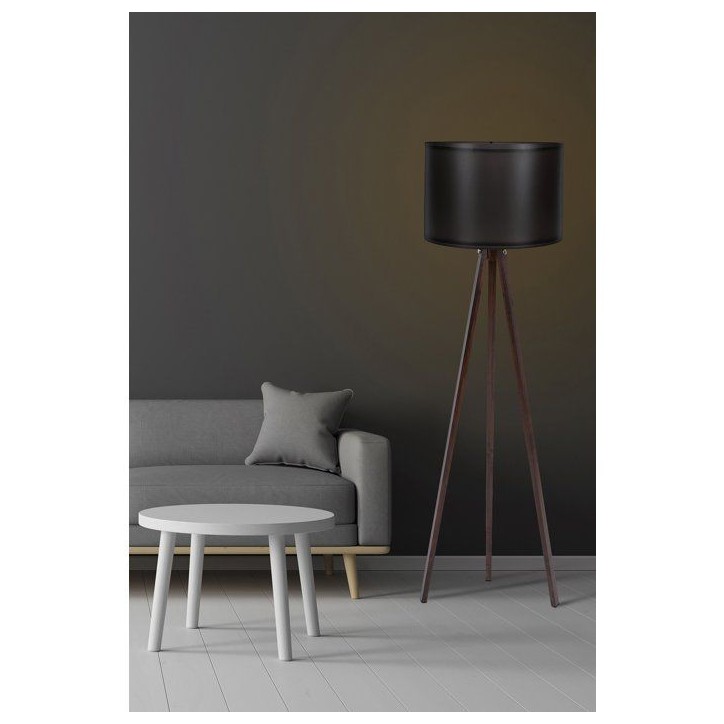 Lampadaire D BY M.RED Black Walnut - MDF - Abat-jour polypropylène - Style nordique Lampadaire D BY M.RED Black Walnut - MDF - Abat-jour polypropylène - Style nordique