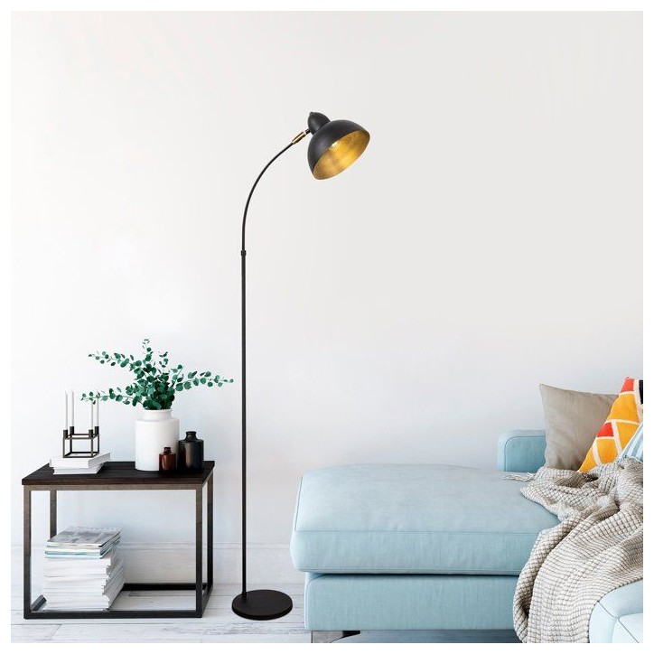 Lampadaire D BY M.RED Black Antique - MDF - Abat-jour polypropylène - Style moderne Lampadaire D BY M.RED Black Antique - MDF - Abat-jour polypropylène - Style moderne