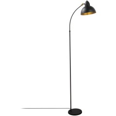 Lampadaire D BY M.RED Black Antique - MDF - Abat-jour polypropylène -