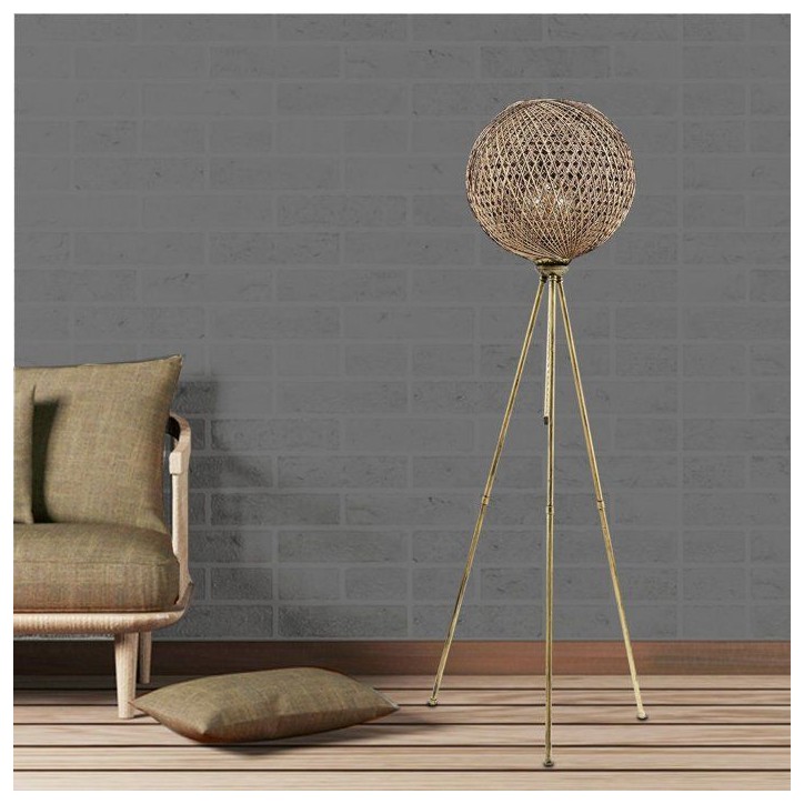 Lampadaire D BY M.RED Black Gold - MDF - Abat-jour polypropylène - Design élégant Lampadaire D BY M.RED Black Gold - MDF - Abat-jour polypropylène - Design élégant