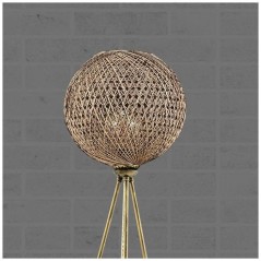 Lampadaire D BY M.RED Black Gold - MDF - Abat-jour polypropylène - Design élégant