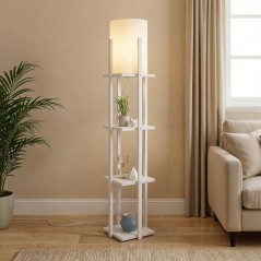 Lampadaire D BY M.RED White Natural - MDF - Design naturel - Ambiance douce