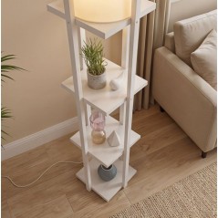 Lampadaire D BY M.RED White Natural - MDF - Design naturel - Ambiance