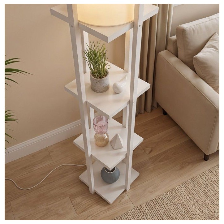 Lampadaire D BY M.RED White Natural - MDF - Design naturel - Ambiance douce Lampadaire D BY M.RED White Natural - MDF - Design naturel - Ambiance douce