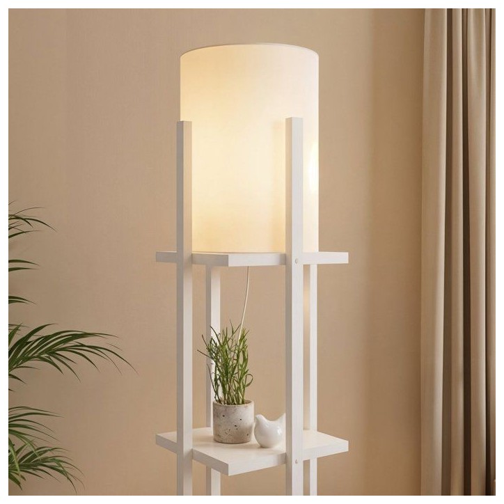 Lampadaire D BY M.RED White Natural - MDF - Design naturel - Ambiance douce Lampadaire D BY M.RED White Natural - MDF - Design naturel - Ambiance douce