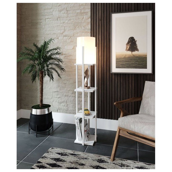 Lampadaire D BY M.RED White Natural - MDF - Design naturel - Ambiance douce Lampadaire D BY M.RED White Natural - MDF - Design naturel - Ambiance douce