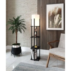 Lampadaire D BY M.RED Black - MDF - Papier kraft - Style chaleureux