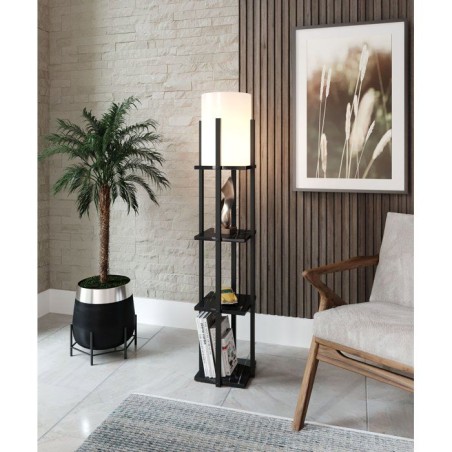 Lampadaire D BY M.RED Black - MDF - Papier kraft - Style chaleureux