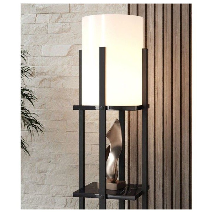 Lampadaire D BY M.RED Black - MDF - Papier kraft - Style chaleureux Lampadaire D BY M.RED Black - MDF - Papier kraft - Style chaleureux