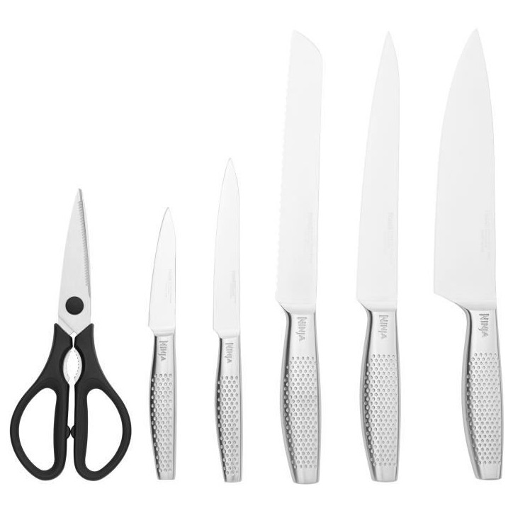 Bloc-couteaux - NINJA FOODI - StaySharp K32006EUUK - Avec Affûteur - Ensemble de couteaux - 6 pièces aiguisées - Noir Bloc-couteaux - NINJA FOODI - StaySharp K32006EUUK - Avec Affûteur - Ensemble de couteaux - 6 pièces aiguisées - Noir