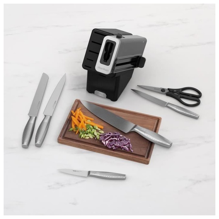 Bloc-couteaux - NINJA FOODI - StaySharp K32006EUUK - Avec Affûteur - Ensemble de couteaux - 6 pièces aiguisées - Noir Bloc-couteaux - NINJA FOODI - StaySharp K32006EUUK - Avec Affûteur - Ensemble de couteaux - 6 pièces aiguisées - Noir