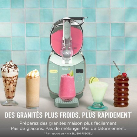 Machine à boissons glacées et granitées NINJA - Slushi XL FS601EUGN - Capacité 3,7L - 6 programmes - Vert