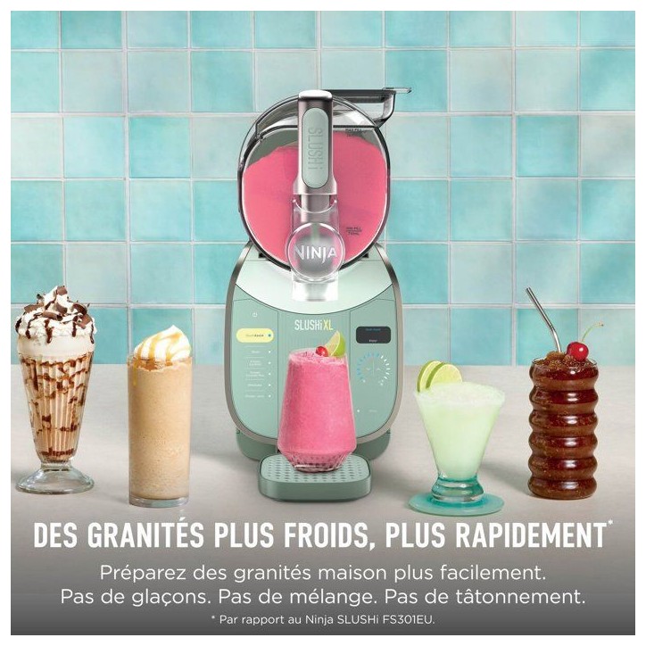 Machine à boissons glacées et granitées NINJA - Slushi XL FS601EUGN - Capacité 3,7L - 6 programmes - Vert Machine à boissons glacées et granitées NINJA - Slushi XL FS601EUGN - Capacité 3,7L - 6 programmes - Vert