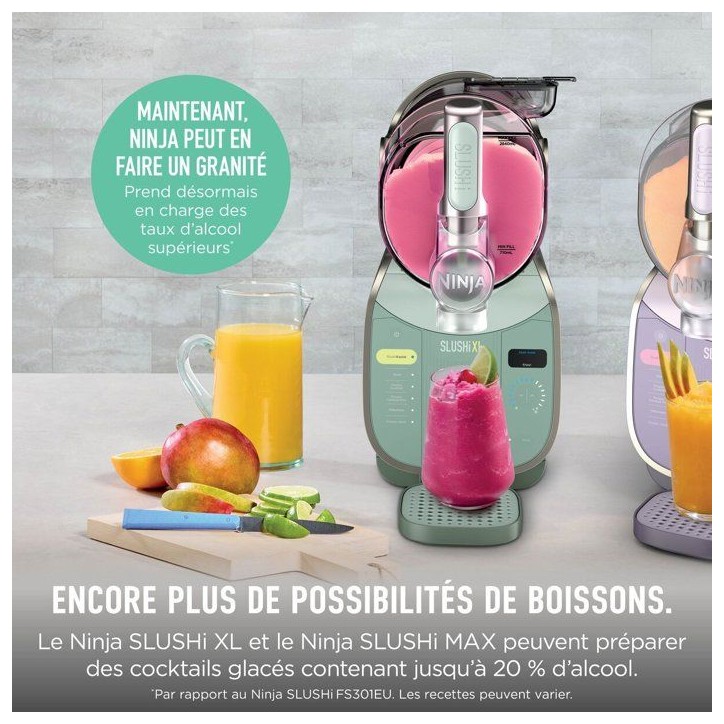 Machine à boissons glacées et granitées NINJA - Slushi XL FS601EUGN - Capacité 3,7L - 6 programmes - Vert Machine à boissons glacées et granitées NINJA - Slushi XL FS601EUGN - Capacité 3,7L - 6 programmes - Vert