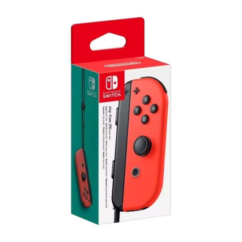 Manette Joy-Con droite Rouge Néon pour Nintendo Switch (Batterie remp