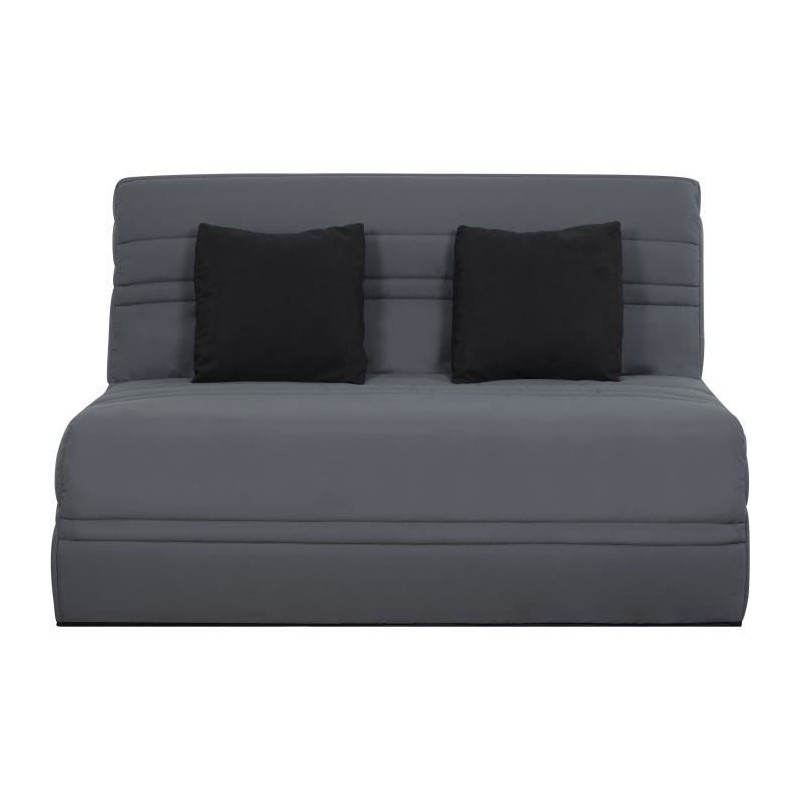 Banquette BZ NUAGE 3 places - Tissu Gris - Matelas SIMMONS - Couchage