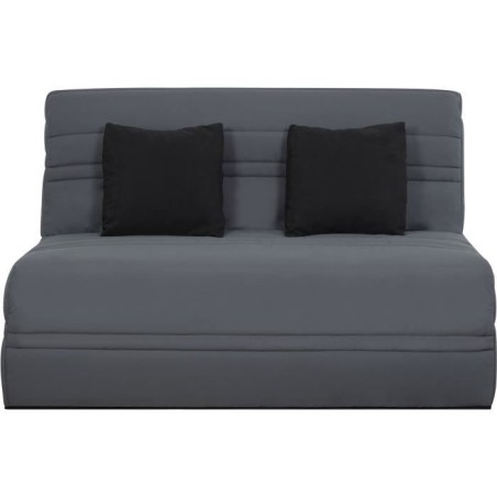 Banquette BZ NUAGE 3 places - Tissu Gris - Matelas SIMMONS - Couchage