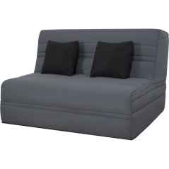 Banquette BZ NUAGE 3 places - Tissu Gris - Matelas SIMMONS - Couchage