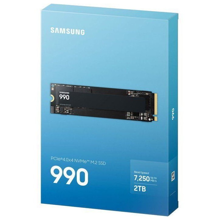 SAMSUNG - 990 - SSD Interne - 2 To - NVMe™ PCIe® 4.0 - Vitesse lecture jusqu'à 7 250 Mo/s