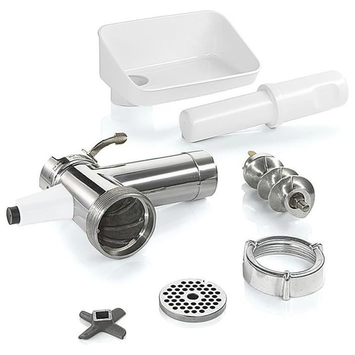 Accessoire hachoir a viande - BOSCH - MUZS2FWW - Blanc - Acier satin Accessoire hachoir a viande - BOSCH - MUZS2FWW - Blanc - Acier satin