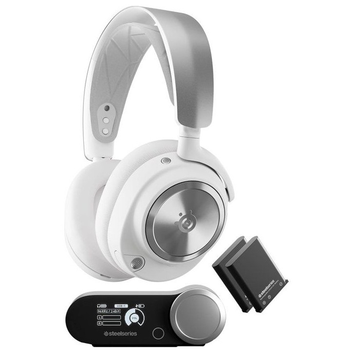 Casque audio gaming sans fil - STEELSERIES - Arctis Nova Pro P - Haute fidélité - Blanc