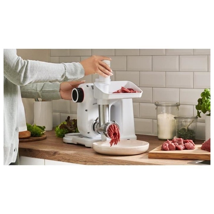 Accessoire hachoir a viande - BOSCH - MUZS2FWW - Blanc - Acier satin Accessoire hachoir a viande - BOSCH - MUZS2FWW - Blanc - Acier satin