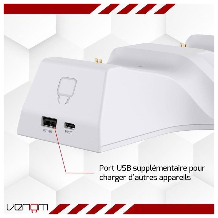 Station de charge double - VENOM - pour manettes Xbox - Xbox Series X|S & One - Blanc