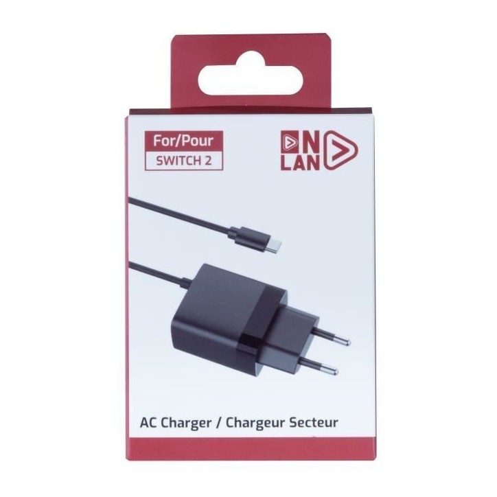 Chargeur - ONLAN - Nintendo Switch 2 - Noir Chargeur - ONLAN - Nintendo Switch 2 - Noir