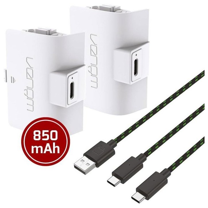 Double batterie rechargeables - VENOM - pour manette Xbox - Xbox Series X|S & One - Blanc