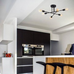 Suspension lustre D BY M.RED Black - Fer noir - Raffiné - Moderne
