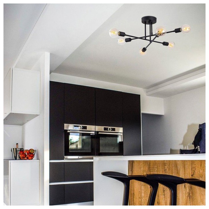 Suspension lustre D BY M.RED Black - Fer noir - Raffiné - Moderne
