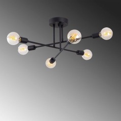 Suspension lustre D BY M.RED Black - Fer noir - Raffiné - Moderne