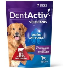 DentActiv - 7 Bâtonnets - VETOCANIS - 7 Bâtonnets Hygiène Bucco-Den