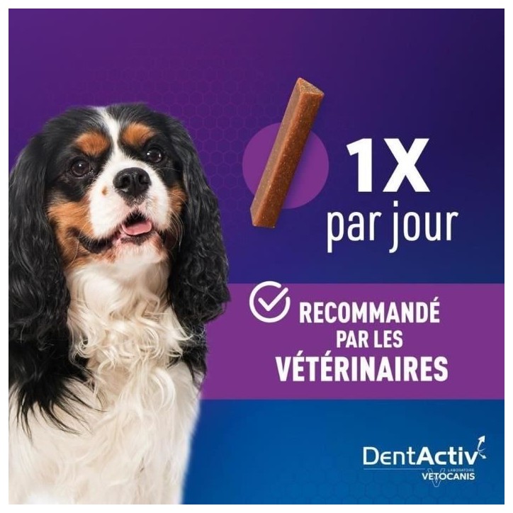 DentActiv - 12 Bâtonnets - VETOCANIS - Mini Bâtonnets Hygiène Bucco-Dentaire au Poulet pour Chien 2-15kg DentActiv - 12 Bâtonnets - VETOCANIS - Mini Bâtonnets Hygiène Bucco-Dentaire au Poulet pour Chien 2-15kg