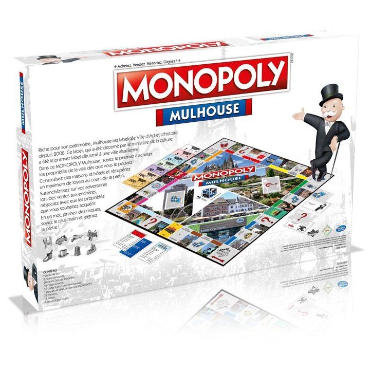 Monopoly Mulhouse - Jeu de société - WINNING MOVES - Édition locale collector