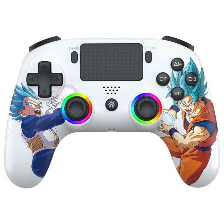 Manette sans fil - PS5 / PC - Dragon Ball Goku vs Vegeta - Bluetooth - Blanc - SUBSONIC