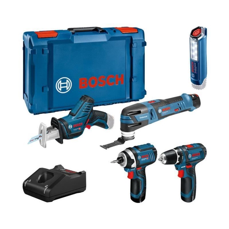KIT 5 OUTILS Bosch Professional : GSR 12V15 + GOP 12V28 + GDR 12V105 + KIT 5 OUTILS Bosch Professional : GSR 12V15 + GOP 12V28 + GDR 12V105 +