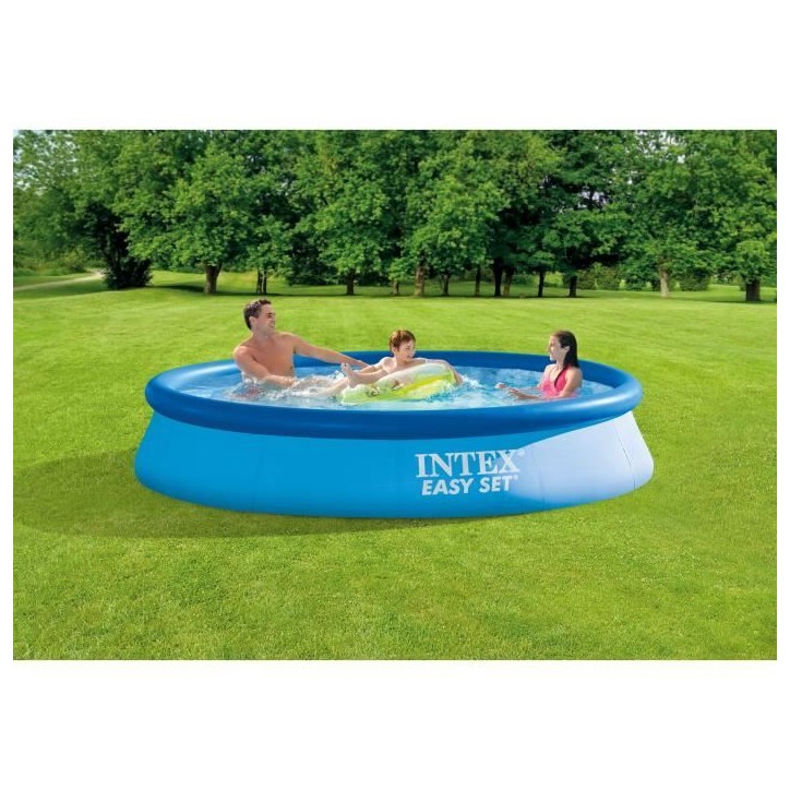 Kit Piscine hors sol autoportante INTEX - Easy Set™ - 366 x 76 cm - Ronde (Livrée avec une pompe et cartouche) - 28132NP