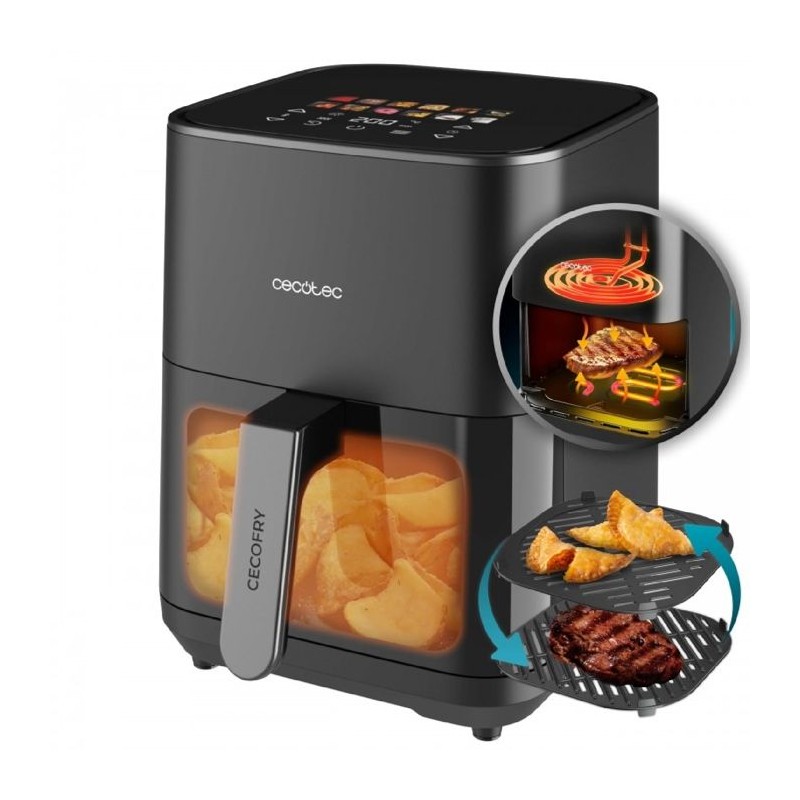 Friteuse a air sans huile CECOTEC CECOFRY&GRILL DUOHEAT 4000 4L Grill